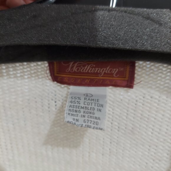 Pastel Floral Embroidered Cardigan with Pearl Buttons and Puff Sleeves Large - Picture 2 of 9